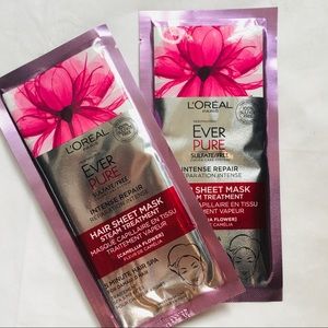 2 Hair Sheet Mask. L’Oreal Paris ever pure.